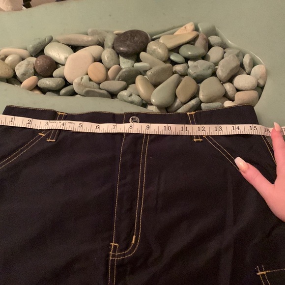 EDM Macgirl skirt rare multiple pockets navy/yellow - Picture 9 of 12
